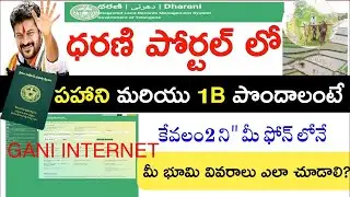 How to Download Pahani and 1B in Dharani Portal Telangana | TS Patta Pass Book Downloa_Gani_internet