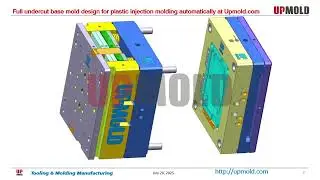 Full undercut base mold design for plastic injection molding automatically at Upmold.com