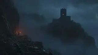 Stormy Night at the Lonely Watchtower | Distant Thunder, Rain & Moody Medieval Ambience (3 Hours)