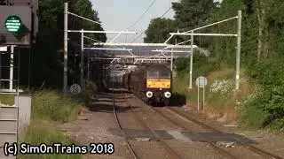 WCR Class 47, 47826 and 47832, 1Z35 passing Rugeley Town (21st June 2018)