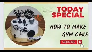 Gym Theme Cake Tutorial ||Eggless Black Currant Cake design || Simple Gym cake