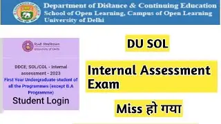 Du Sol Internal Assessment Exam Miss Ho Gaya | Ran2goal (DU SOL) #du #dusol