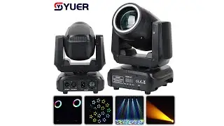 YUER&trade;️Mini 150W Beam Moving Head Light With Aperture Spot Rainbow Effect 6+12 Prism Stage Lights
