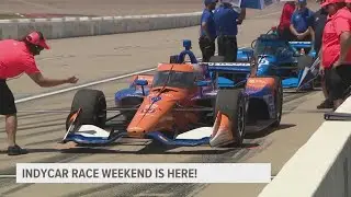 An inside look at the INDYCAR garages at Iowa Speedway