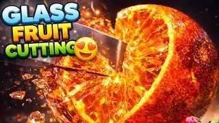 Satisfying Lava Crystal Orange Cutting 🍊✨ | Ultra HD ASMR