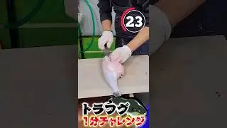 【プロの本気】トラフグを１分間で捌くことができるのか！？#shorts #seafood #チャレンジ #トラフグ