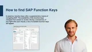 Finding SAP Function Keys and T code in SAP Menu