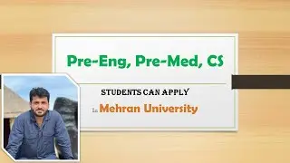 Pre medical | Pre Eng | CS | Students Can in Field of Mehran University Jamshoro | yhlearning