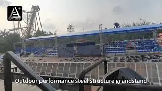 Outdoor performance steel structure grandstand #stadium #stadiums #stadiumseats #sportscomplex