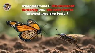 What happens if the monarch butterfly and the cave beetle merged into one body ?