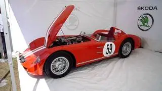 Skoda 1100 OHC 968 Spider 1958 engine sound, Goodwood 2011