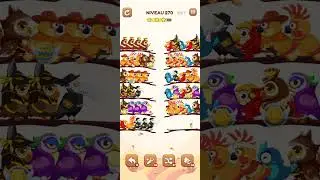 bird sort 2 color puzzle solution niveau 270 #games #gaming #puzzle #puzzlegame #androidgames