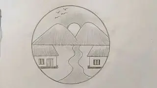 Mountain Harmony in a Circle #draw #art
