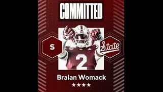 Steve Robertson on Bralan Womack signing with Ms State out of Harfield Academy. #HailState #NSD