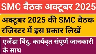 Vidyalaya Management Committee Meeting October 2025. SMC MEETING OCTOBER 2025. Agenda points, com...