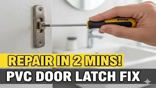 How to Repair Bathroom PVC Door Latch (Chitkini) | Fix Loose/Broken Door Lock at Home