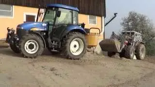 Betonieren mit Steyr 8075 und New Holland TD5010 (HD)