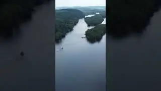 Scenic Aerial View of the Wisconsin River #Wisconsin #DronePhotography #Nature