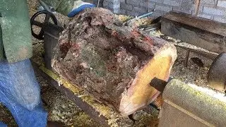 [Wood Creation]Amazing Techniques Woodworking Extreme Dangerous // Work Wooden Lathe Art Of Carpente
