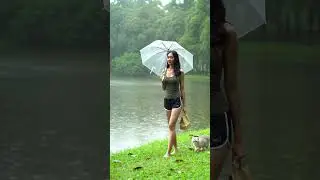 Lake After Rain 🌫️🌊 #shorts #lakeafterrain #mistylake #afterrain #aivideo #serenenature