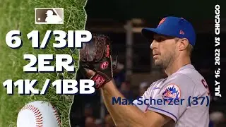 Max Scherzer 11K | July 16, 2022 | MLB highlights