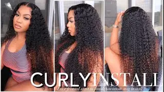 MOST NATURAL CURLY HAIR INSTALL| LACE FRONTAL MELT INSTALL START TO FINISH ft. Asteria Hair