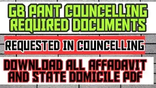 Pantnagar counselling requested or required documents downoald pdf file! / sarkarisahayta
