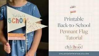 Back To School Printable Pennant Flag Tutorial, First and Last Day of School, Back To School Picture
