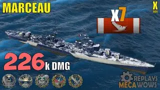 Marceau 7 Kills & 226k Damage | World of Warships Gameplay