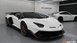 Aventador SVJ color change to 3M satin white - Limitless Motorsports MY