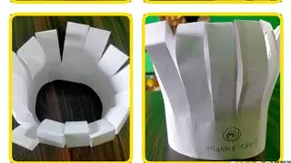 How to make master chef cap/how to make master Chet hat with paper/hat diy