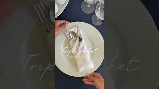 ✨triple pocket napkin fold ✨