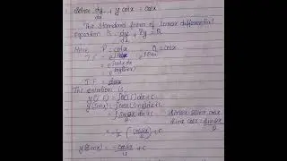 dy/dx+y cotx=cosx solution#S*