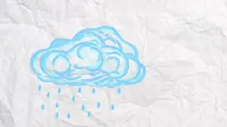 Free Motion Graphic Background Rain Cloud Park Outdoor Nature Cartoon Loop Video 2D animation