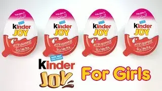 Surprise Eggs Kinder Joy Opening | Pink Surprise Eggs