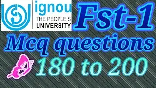Fst- 1 Mcq questions from 181 to 200