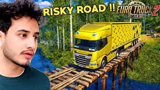 DRIVING MY TRUCK ON DANGEROUS HILLY ROAD !! EURO TRUCK SIMULATOR 2 #1