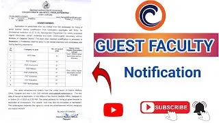 Guest Faculty Recruitment Notification ||  #gajapati #odishachseclasses | ODIA, ENG,HIST,ECO,SOS,EDN