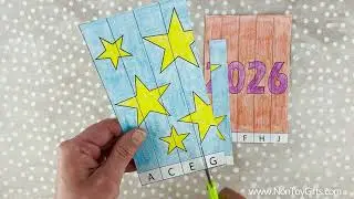 2026 New Year agamograph craft printable for kids