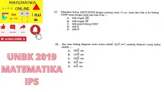 UNBK 2O19 MATEMATIKA IPS (nomor 27 - 28) #unbk2019#matematikasma #soalcerita #dimensitiga