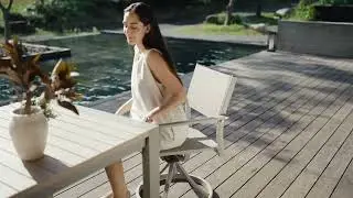 Outdoor Dining Chair Set | Aluminum Frame & Textilene Seating | SeeHill
