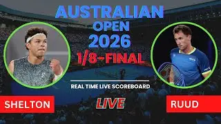 Ben Shelton vs Casper Ruud Live Scores | ATP Australian Open 2026 1/8-Finals