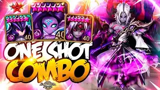 Dark ONE SHOT COMBO with Beelzebub and Ragdoll - Summoners War