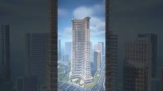 Building a Modern Skyscraper Hotel in Minecraft! #minecraftbuild
