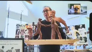 Sculptor speaks on modeling historical Shuba-Robinson handshake