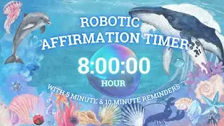 [TIMER] 8 HOUR ✨ ROBOTIC AFFIRMATION TIMER ✨ with 5 and 10 minute REMINDERS