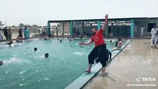 Diving in pool_Funny videos_Pakistani Urdu funny videos_whatsapp funny videos_Khuzdari funny videos