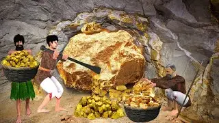 Adivasi Ki Secret Golden Cave Treasure Hunting Gold Thief Hindi Kahaniya Moral Stories Comedy Video
