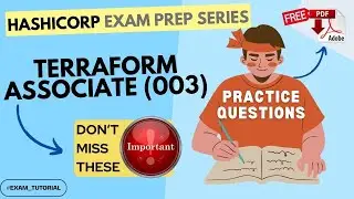 HashiCorp Terraform Associate V-003 |🔥IMPORTANT TOPICS🔥| Exam Tutorial | Tips & Tricks | Free PDF