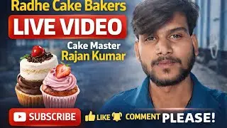 Radhe cake bakers video creator cake decorating live video #live #cakedecorating #viralvideo